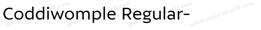 Coddiwomple Regular字体转换